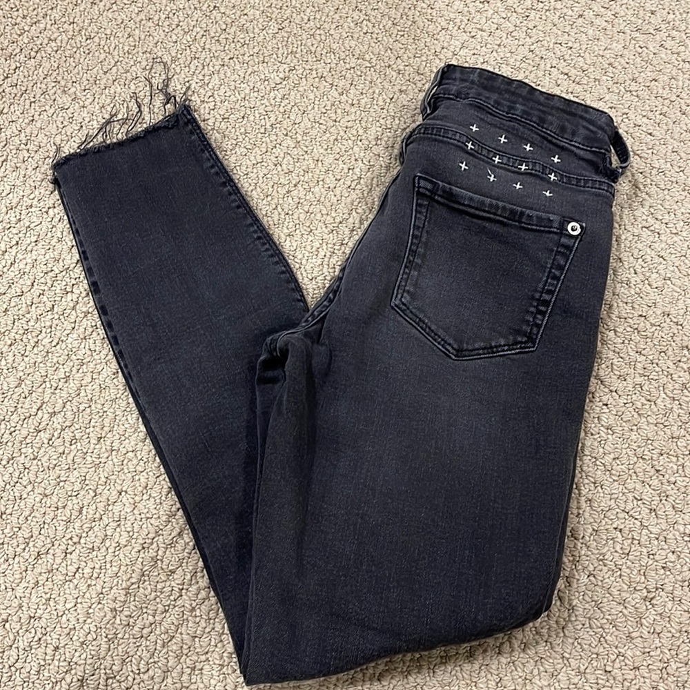 Ksubi jeans distressed black jeans size 25